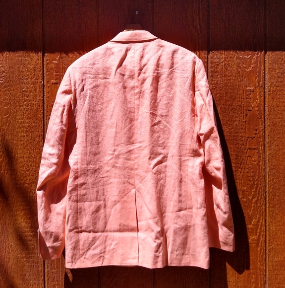 NWT Men's Lauren Ralph Lauren Ultraflex 100% Linen Lassiter Coral Blazer - Picture 8 of 16